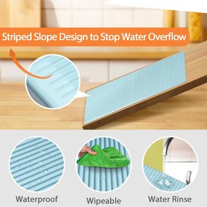 Non-Slip Silicone Refrigerator <b>Liners</b> for <b>Shelves</b>, Easy Clean Reusable Washable Fridge <b>Shelf</b> Drawer <b>Liners</b> - Product Image 3
