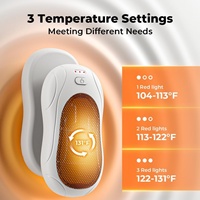 Chauffage Électrique Portable à Batterie avec Protection Contre la Surchauffe, 2 Batteries 3000mAh pour Hiver, Extérieur, Voiture, Camping-Car, Usage Domestique