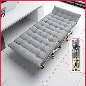 Lit de Repos Pliant Simple au Design Moderne avec Cadre en Métal pour Bureau, Salon ou Compagnon de Camping en Plein Air - Product Image 2