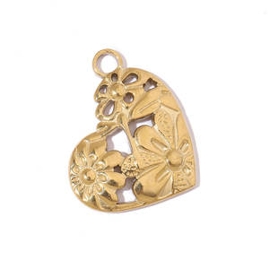 قلادة فرنسية مربعة الشكل من التيتانيوم الصلب المقاوم للصدأ ، قلادة على شكل قلب ، أقراط مطلية باللؤلؤ سهلة الاستخدام - Product Image 5