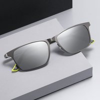 Lunettes de soleil polarisées, lunettes de soleil carrées en aluminium, magnésium et acier inoxydable, UV400, pour la conduite, pour hommes, verres TAC, lunettes de soleil pour la pêche en plein air