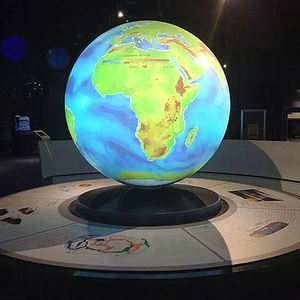 Écran de <span class=keywords><strong>projection</strong></span> sphérique interactif portable <span class=keywords><strong>gris</strong></span> clair avec tissu en fibre de verre, vitrine 3D à 360 degrés, 1000x1000 - Product Image 2