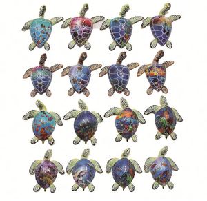 Tortuga Marina en el Océano, Muebles de Estilo Oceánico para Exhibición o Imán - Product Image 1