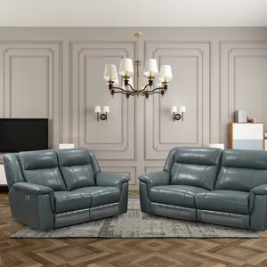2022热卖亚洲风格古典多功能电动躺椅客厅和商用顶级纹理真皮沙发
