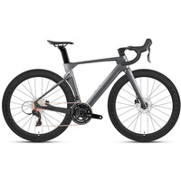 Vélo de route en fibre de carbone Twitter Road Bike T8 R10pro 700C avec axe traversant, frein à disque hydraulique, câblage interne Sensah, 22 vitesses