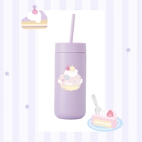 Cadeaux d'affaires tendance : Tasse à café isotherme en acier inoxydable 304 de 16 oz à double paroi sous vide avec paille pour usage quotidien