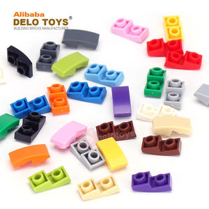 DELO TOYS (16色) DIYバルクABS材料ビルディングブロックプラスチックレンガ斜面湾曲2x1x2/3逆 (NO.24201) - Product Image 2