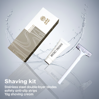 Ensemble de fournitures hôtelières de luxe personnalisées : Kit de voyage avec brosse à dents, kit de rasage, bonnet de douche, kit de shampoing hydratant, kit hôtelier jetable