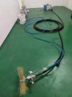 Limpiador de tubos de tamaño pequeño con eje flexible, máquina de limpieza de conductos de grasa, equipo de limpieza de conductos