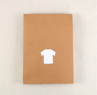 Eco personnalisé t shirt boîte d'emballage paquet papier kraft t-shirt boîte d'emballage enveloppe document pochette forme pour t-shirt vêtements