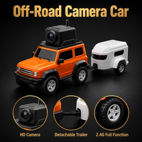 Voiture RC 1/64 avec caméra 2.4G WiFi 720P, télécommande, chargeur, sac de rangement, prête à l'emploi intérieur/extérieur, fonction Suivez-moi expert, cadeau pour enfants 8+