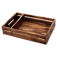 Plateau de service à café antique avec porte-verre amovible, console de canapé en bois personnalisée pour salon, cuisine ou table