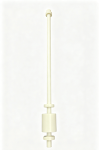 Capteur de niveau de liquide, interrupteur à flotteur en plastique blanc avec câble noir pour la détection de niveau élevé ou bas - Product Image 1