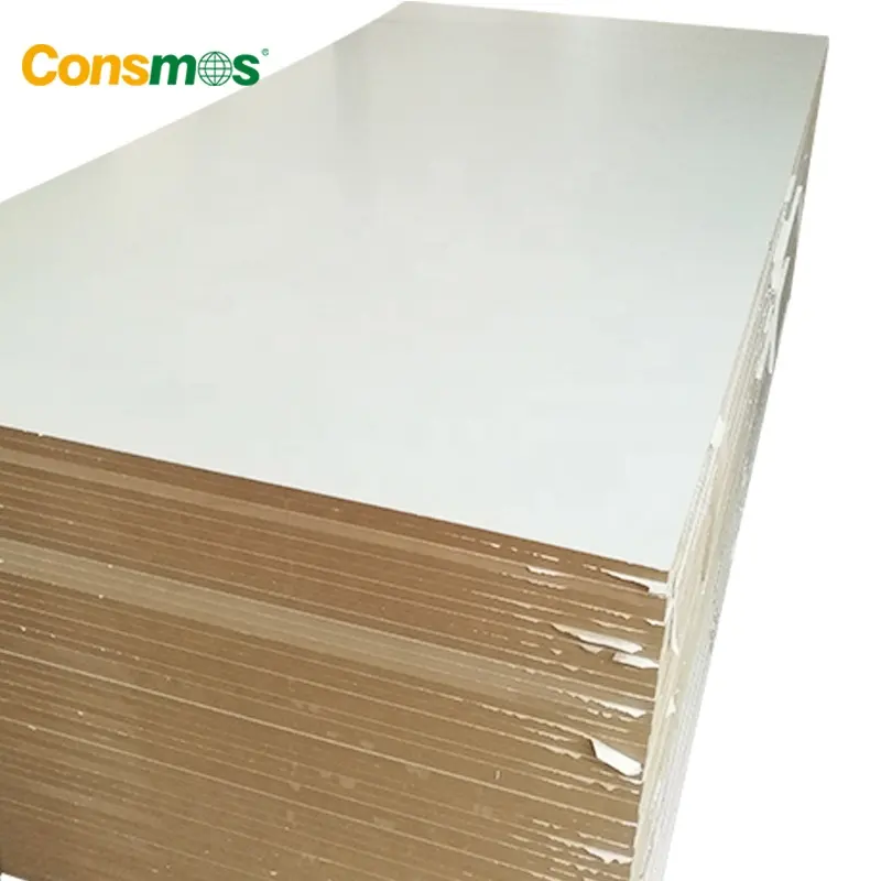 1220x2440mm 양측 멜라민 mdf 18mm 백색 착색된 mdf 널