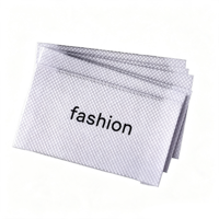 Étiquettes tissu métallique éco autocollantes, pli final, logo personnalisé pour sacs et vêtements