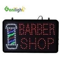 Enseigne néon LED animée OEM populaire pour intérieur, multicolore, pour publicité et décoration, motifs personnalisables (ciseaux de barbier)