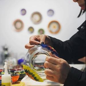 Marrakesch DIY türkische Mosaik Lampe Kit Aufwärm feld für Eltern-Kind-Paare Handgemachte Eisen Body Studio Group zu bauen - Product Image 4