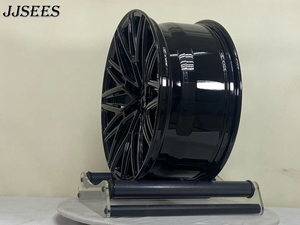 JJSEES - Llantas Todoterreno <span class=keywords><strong>de</strong></span> 20 21 22 23 24 26 Pulgadas 6x139.7 8x180, Color Negro Brillante, Cóncavas, para SUV 4X4, Monobloque, Forjadas en Aleación, para GMC - Product Image 4