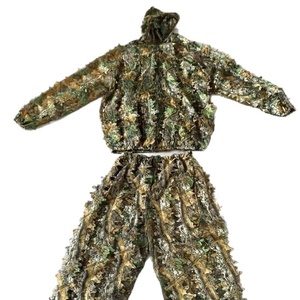 Combinaison de camouflage Ghillie pour la photographie et l'observation des oiseaux, avec camouflage à feuilles 3D, en polyester respirant - Product Image 5