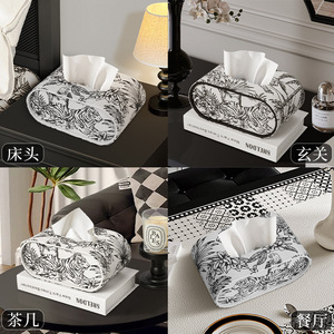 Retro Forest Style Tissue Box Leather Pull-Out Tissues Home Living Room Decor - Product Image 4