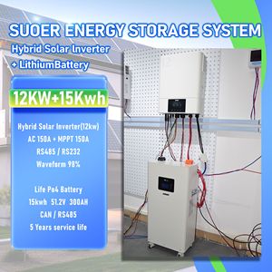 ระบบอินเวอร์เตอร์พลังงานแสงอาทิตย์ไฮบริดโมโนคริสตัลไลน์ซิลิคอน12KW ชุดนอกกริดที่สมบูรณ์ตัวควบคุมแบตเตอรี่ลิเธียมไอออน - Product Image 2