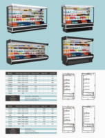 Supermarkt Vriezer Multideck Gekoelde Open Koelkast Fruit Groente Display Koeler Groente