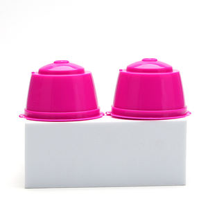 Vente en gros de 2 capsules à café vides réutilisables en PP blanc, certifiées CE, emballées dans une boîte - Product Image 6