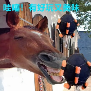 Balle d'entraînement pour chevaux, en matériau PP noir, souple, pour friandises pour chevaux, fournitures équestres - Product Image 3