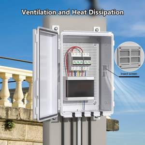 ナムナニー 3813-H IP65 防水エンクロージャー 電気ボックス付き ABS 電気接続ボックス 屋外耐候性電気パネルボックス - Product Image 3