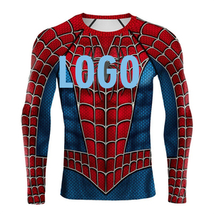 Maglietta Sportiva a Compressione Personalizzata di Spider-Man, <span class=keywords><strong>T</strong></span>-<span class=keywords><strong>Shirt</strong></span> con Stampa 3D, Costume da Fumetto per <span class=keywords><strong>Uomo</strong></span>, Fitness, 180g Lavorata a Maglia - Product Image 2