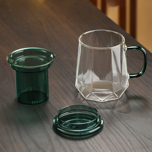 <span class=keywords><strong>Mug</strong></span> <span class=keywords><strong>à</strong></span> café moderne en verre borosilicate résistant aux chocs thermiques avec infuseur <span class=keywords><strong>à</strong></span> thé intégré, écologique, option multicolore - Product Image 2