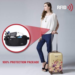 Cintura <span class=keywords><strong>Portasoldi</strong></span> da Viaggio RFID Contro il Furto Invisibile, Portafoglio Segreto <span class=keywords><strong>Nascosto</strong></span> Sotto i Vestiti, Borsa di Sicurezza da Viaggio in Poliestere - Product Image 6