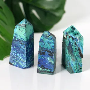 Wholesale Natural Crystal Tower Azurite Obelisks For Crystal Craft