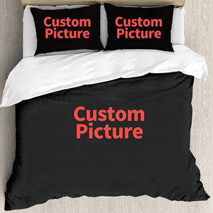 Set di biancheria da letto personalizzato personalizzato 3D Print Logo King Size di lusso per camera da letto Hotel - Product Image 3