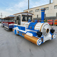 Hotfun Luna Park Funfair Rides Amusement Equipment 42 Places Train Ride Trackless Electric Train à vendre