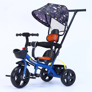Haute qualité 3 roues enfants pédale vélo bébé jouet avec parasol matière plastique caoutchouc roue d'entraînement alimenté au pied - Product Image 6