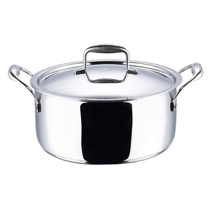 Stainless Steel Biryani <b>Pot</b> with Non-Stick Coating, Heavy-Duty Thick Base for Even Heat, Lightweight Classic Design - Product Image 1