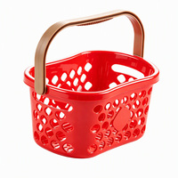 Mini panier cadeau en plastique avec poignée pliable pour les ensembles promotionnels, l'emballage de détail et la présentation des produits