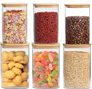 Juego de Recipientes Herméticos para Alimentos con Tapa de Bambú, Caja de Almacenamiento de Alimentos Natural y Ecológica, Recipiente para Alimentos Resistente a las Bacterias - Product Image 2