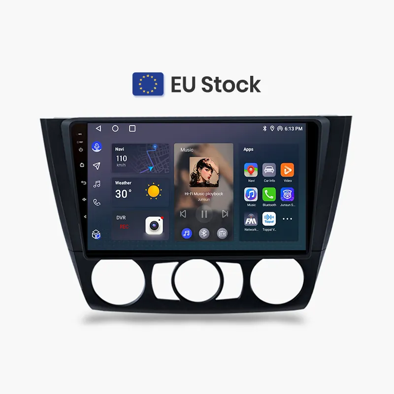 Junsun V1 EU Stock CarPlay Android Auto Autoradio Navigation für BMW 1er E88 E81 E82 E87 2004-2011 Auto Autoradio Multimedia