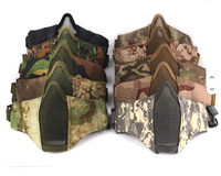 Masque respirant en nylon pour la protection des oreilles, idéal pour les sports de plein air, le paintball tactique et le CS, et la conduite à moto