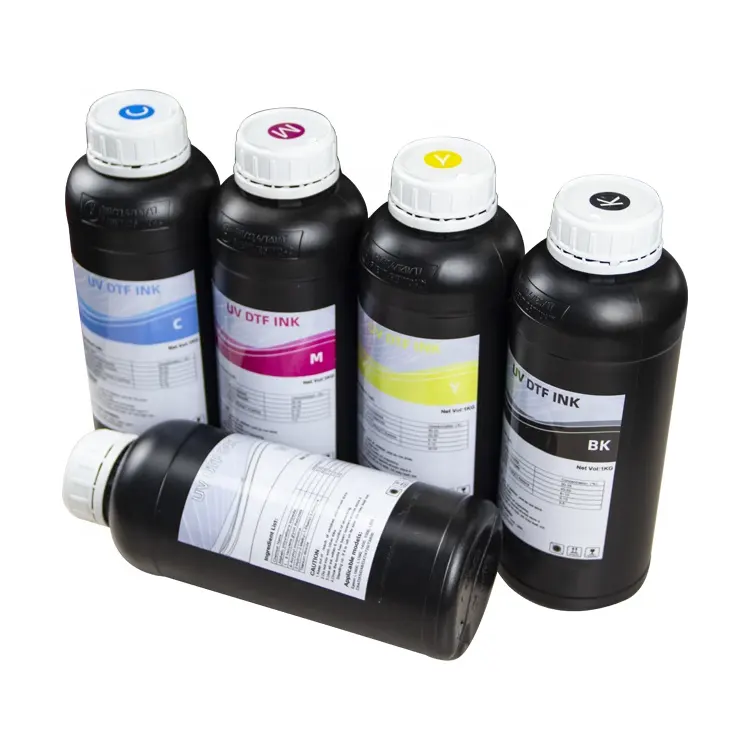 Фабричная цена, краски для УФ-принтера CMYKW, прямая печать и передача AB-пленки, набор чернил UV dtf для рулонного струйного принтера uv dtf