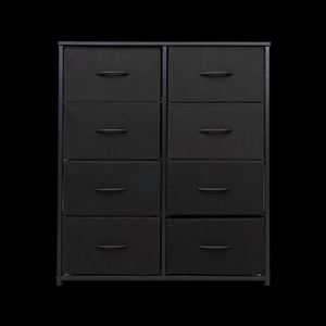 Modern 8 <b>Drawer</b> Fabric Dresser MDF Pine Wood Storage Cabinet Freestanding Bedroom Furniture - Product Image 1