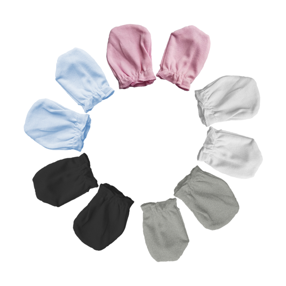 Эко-дышащая ткань спандекс из однотонного трикотажа 100% хлопок детские варежки персонализированные Маленькая От 0 до 1 года для новорожденных варежки