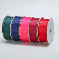 Cinta de grogrén tejida de varios colores sólidos con borde dorado para bricolaje, lazo para envolver regalos