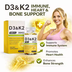 Cápsulas de Aceite de Pescado con Vitamina D3 y K2 de Primera Calidad al por Mayor (OEM) - Apoyo para la Salud del Corazón y los Huesos - 120 Cápsulas - Product Image 2