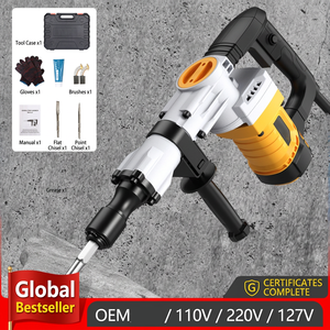 สว่านเจาะกระแทกไฟฟ้าห้าหัว SDS Max 110V สำหรับงานอุตสาหกรรม รื้อถอนผนัง ผลิตจากเหล็กอัลลอยด์ - Product Image 2