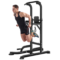 Station de musculation multifonctionnelle autoportante en acier, réglable, avec barre de traction et station de dips, pour entraînement à domicile