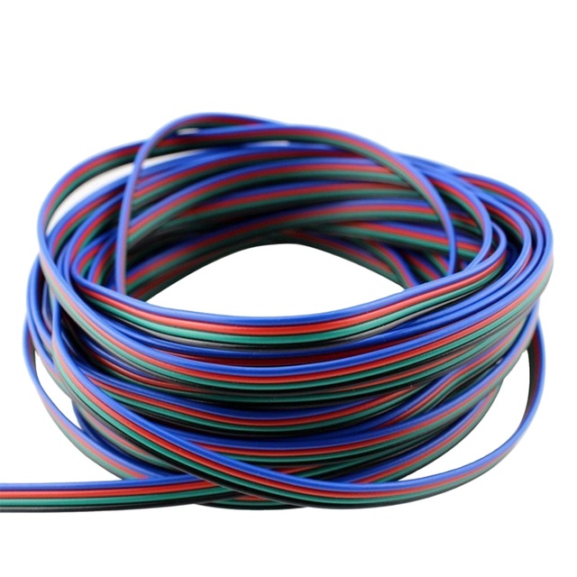 18/20/22AWG Extended Electronic Insulated Copper Cable 2P to 6P PVC Flat Ribbon Cable Tinned Copper Wire for LED Lighting