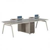 Poste de travail de bureau individuel avec cloison, bureau informatique moderne pour employés, ensemble de mobilier de direction de luxe, vente en gros